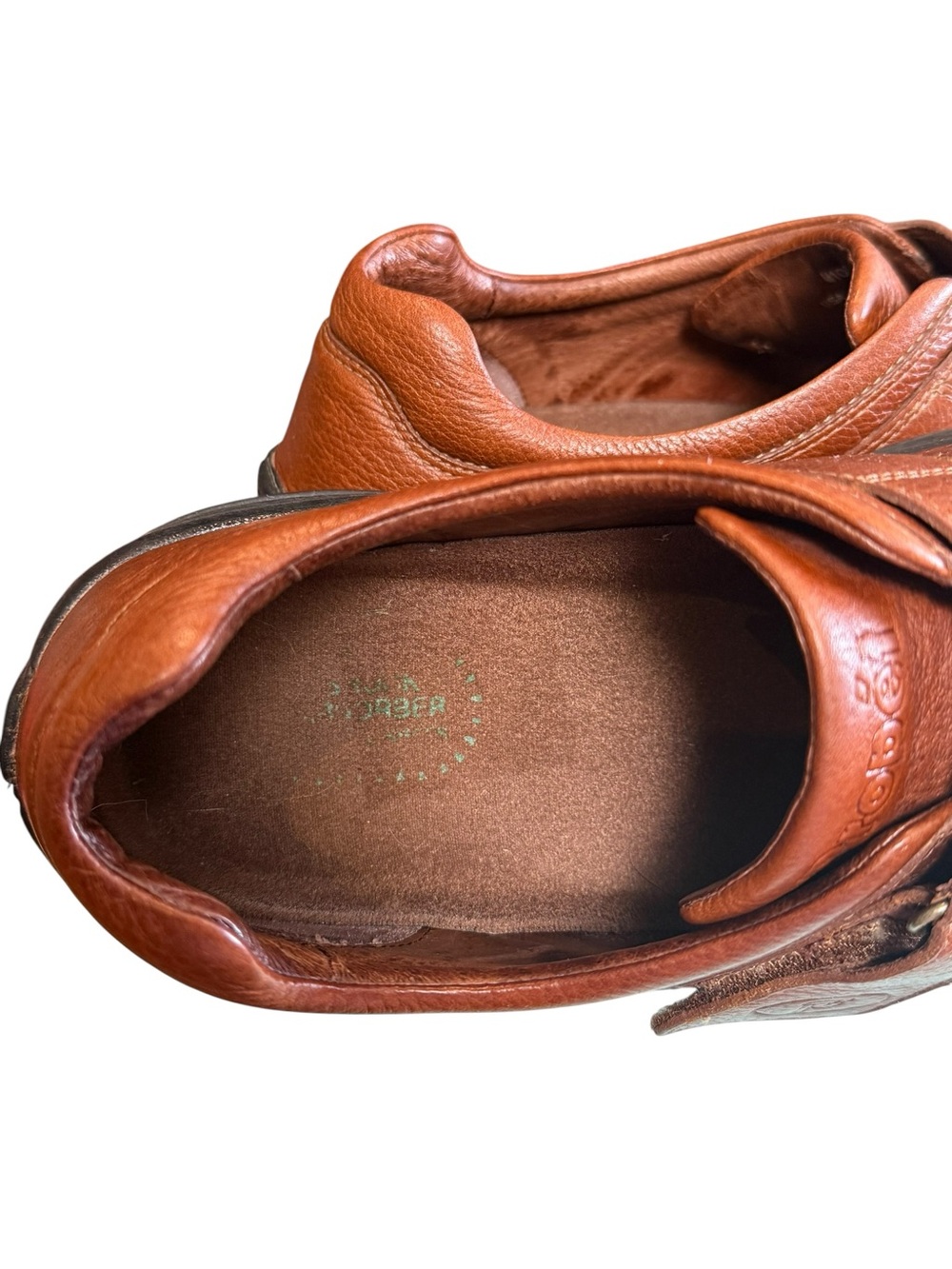 Propét Brown Leather Hook & Loop Comfort Walking Shoes Men’s US 11 M - Picture 5 of 9